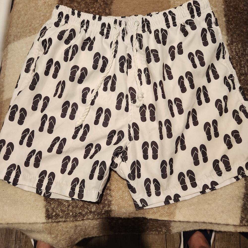 Ingear Printed Quick Drying Built-In Brief Pockets Swim Shorts Trunks M